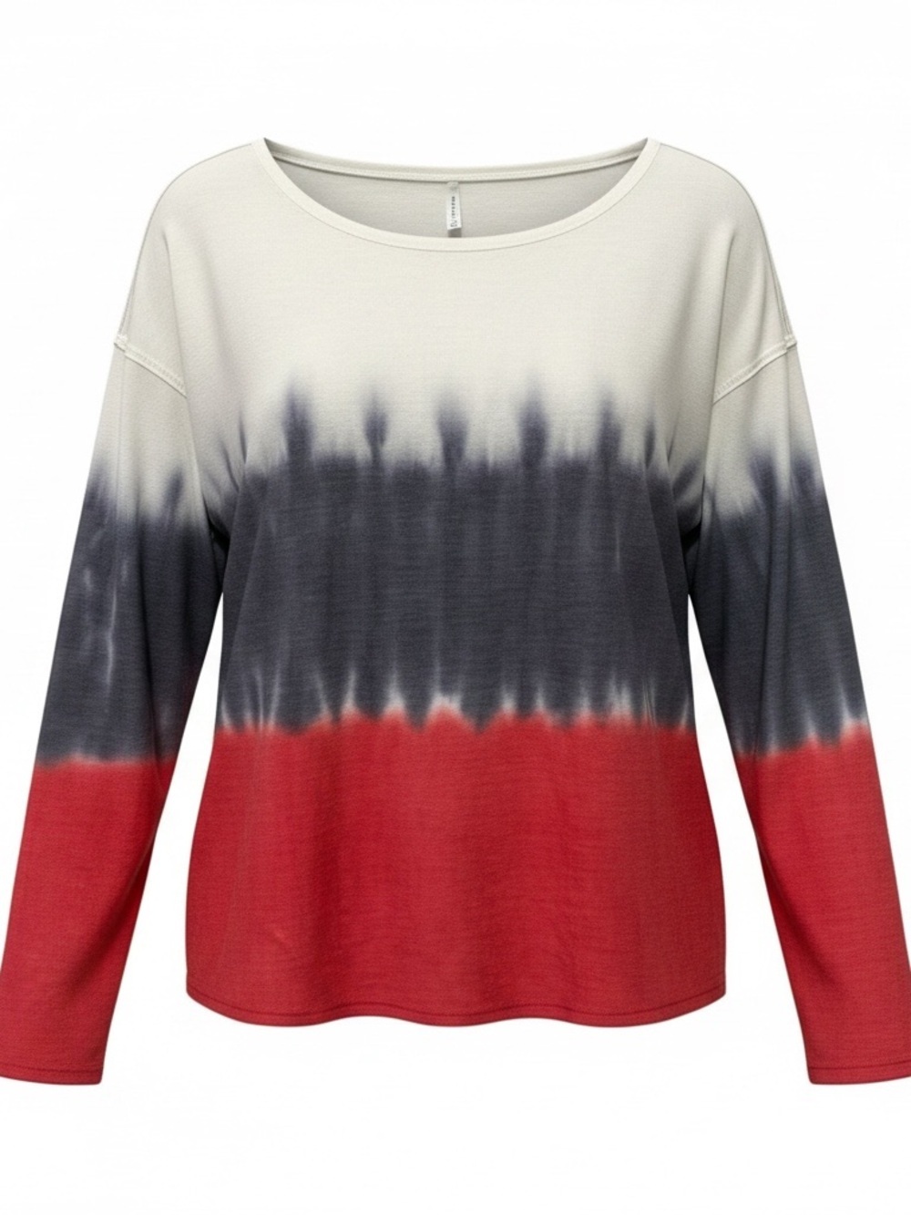 Americana Long Sleeve Tie-Dye Pullover